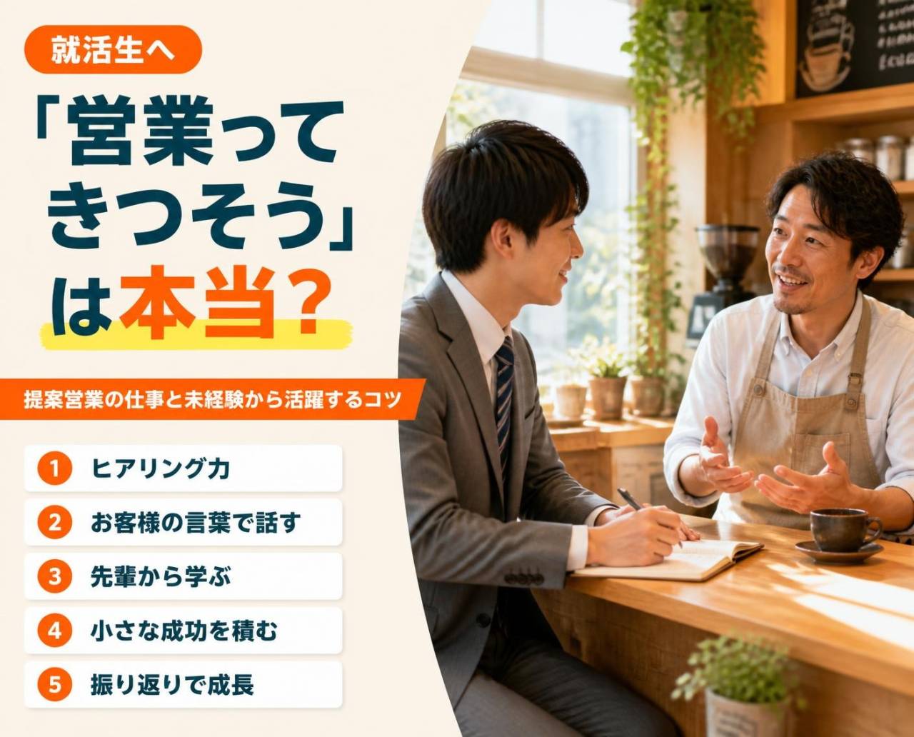 提案営業とは?ルート営業・飛び込み営業との違いと、未経験から活躍するための5つのコツ
